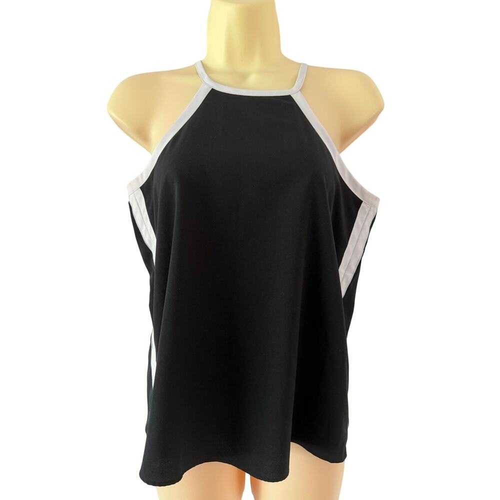 Banana Republic Black & White Silky Tank Blouse Size XS